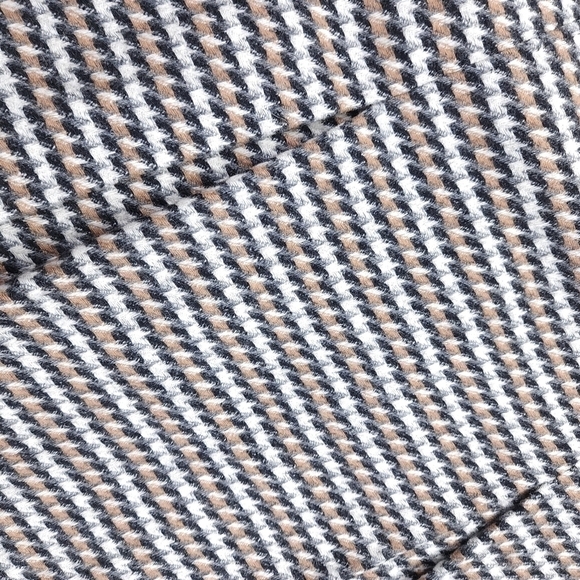 Talbots Grey White Cream Thick Plaid Pleated Knit Skirt Sz 10 - Picture 2 of 11